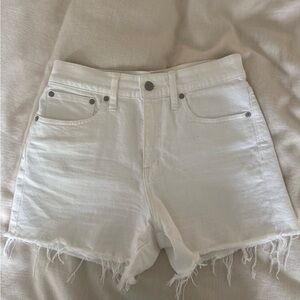 Madewell White Denim Shorts
